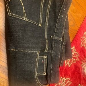 Tommy Hilfiger Black Boot Cut Jeans with Contrast Stitching